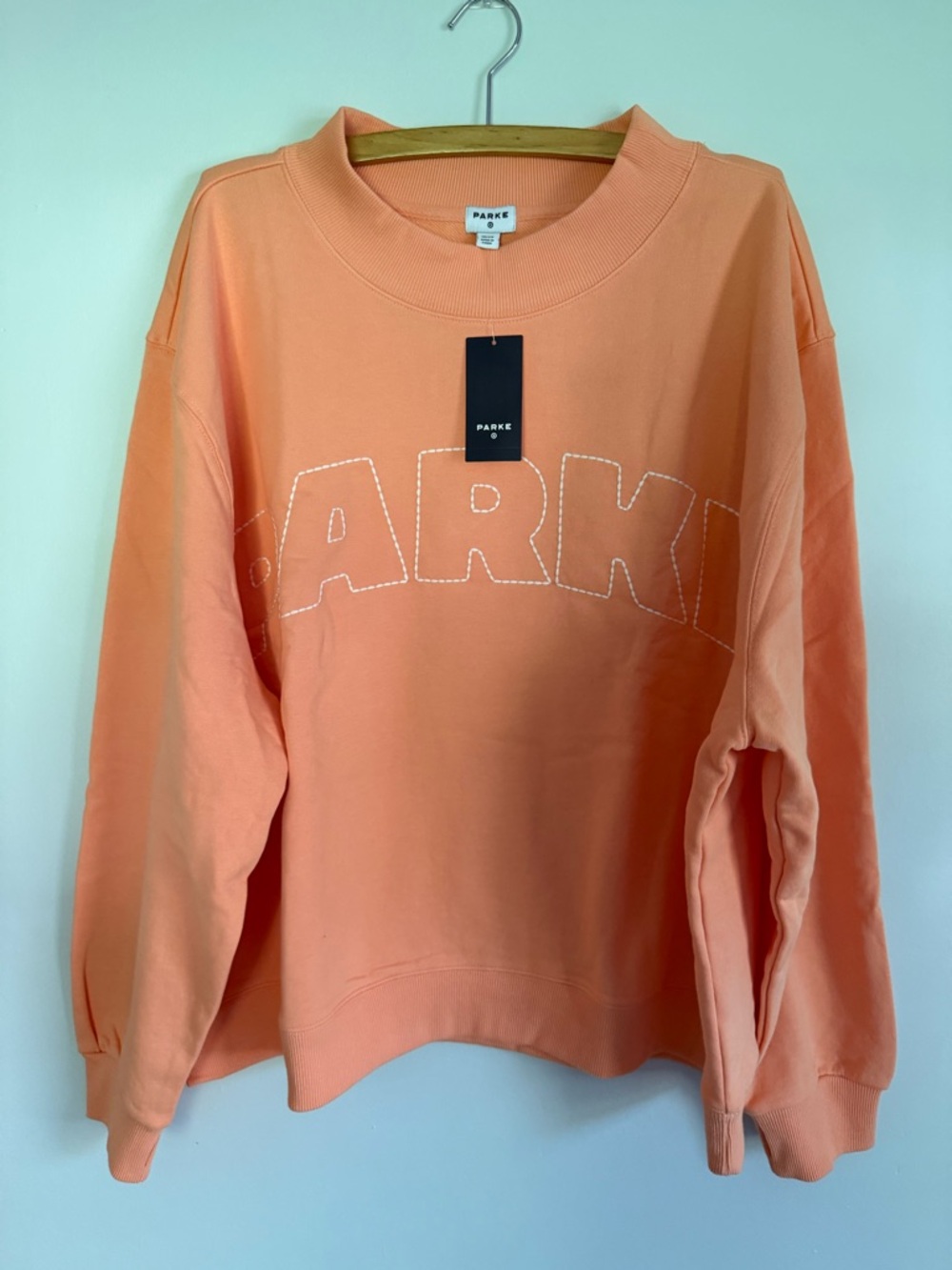 Parke x Target Peach Orange Mockneck Pullover Sweatshirt Sweater 1X/2X - Picture 4 of 8